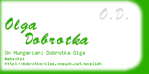 olga dobrotka business card